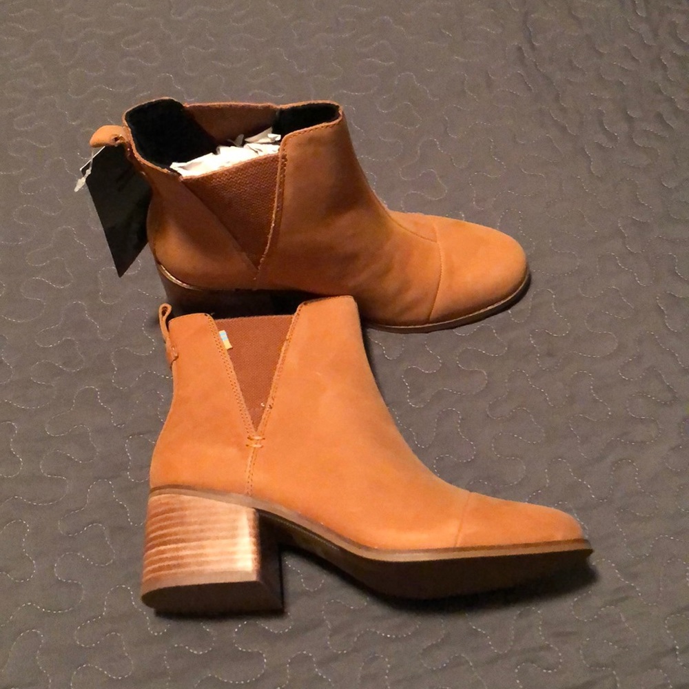 Toms Tan Leather Esme Boots